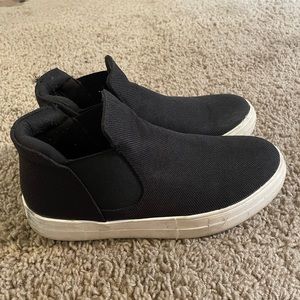 Black high-top sneakers. Size 8